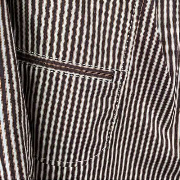 i.e. Brown Tan Pin Stripe Blazer - Picture 4 of 11